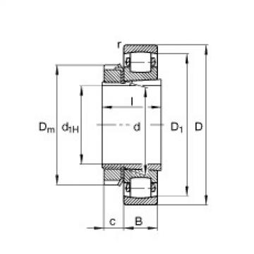 roulements 20208-K-TVP-C3 + H208 FAG