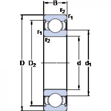 roulements 628/4-2Z SKF