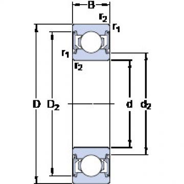 roulements 6204-2RSLTN9/HC5C3WT SKF