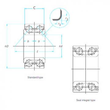 roulements 42BWD12CA55**F NSK