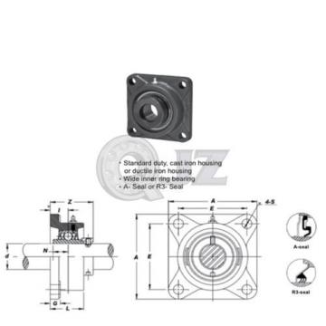 1.75 in Square Flange Units Cast Iron HCFS209-28 Mounted Bearing HC209-28+FS209