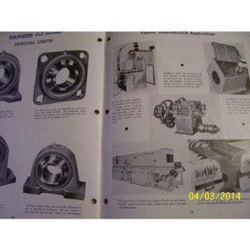 VINTAGE  SEAL MASTER  ADVERTISING  BROCHURE -BALL BEARING UNITS