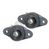 2x 40 mm 2-Bolts Flange Units Cast Iron HCFL208 Mounted Bearing HC208 + FL208