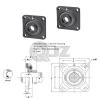 2x 7/8 in Square Flange Units Cast Iron SAF205-14 Mounted Bearing SA205-14G+F205