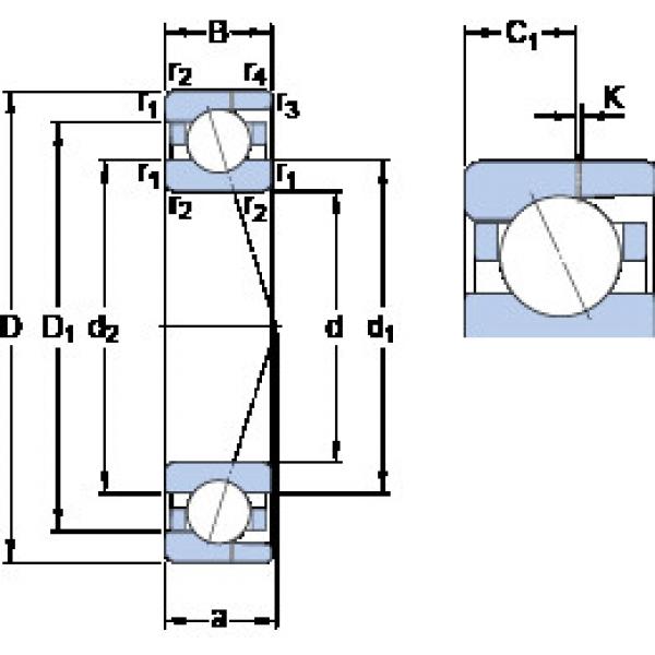 roulements 7001 ACD/P4AH SKF #1 image