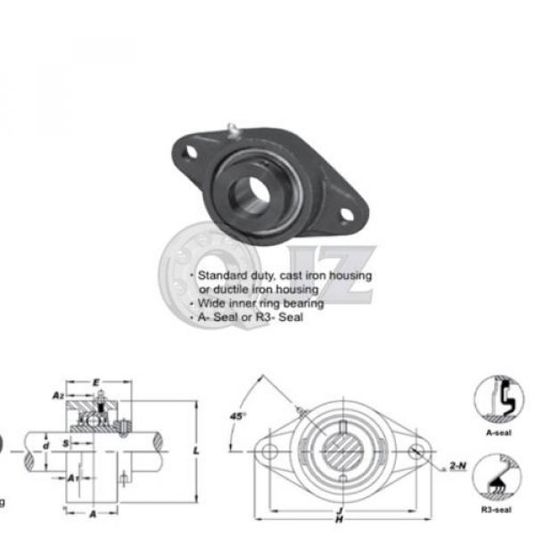 7/8 in 2-Bolts Flange Units Cast Iron HCFL205-14 Mounted Bearing HC205-14+FL205 #2 image