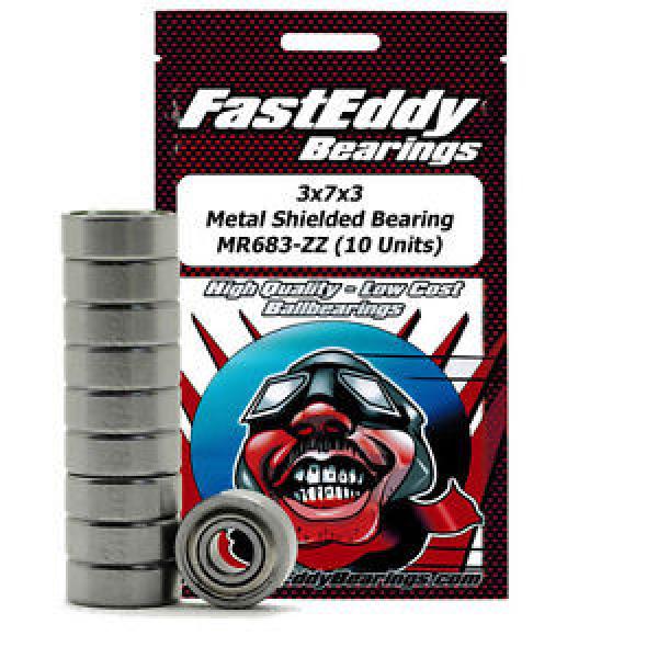 3x7x3 Metal Shielded Bearing MR683-ZZ (10 Units) #1 image